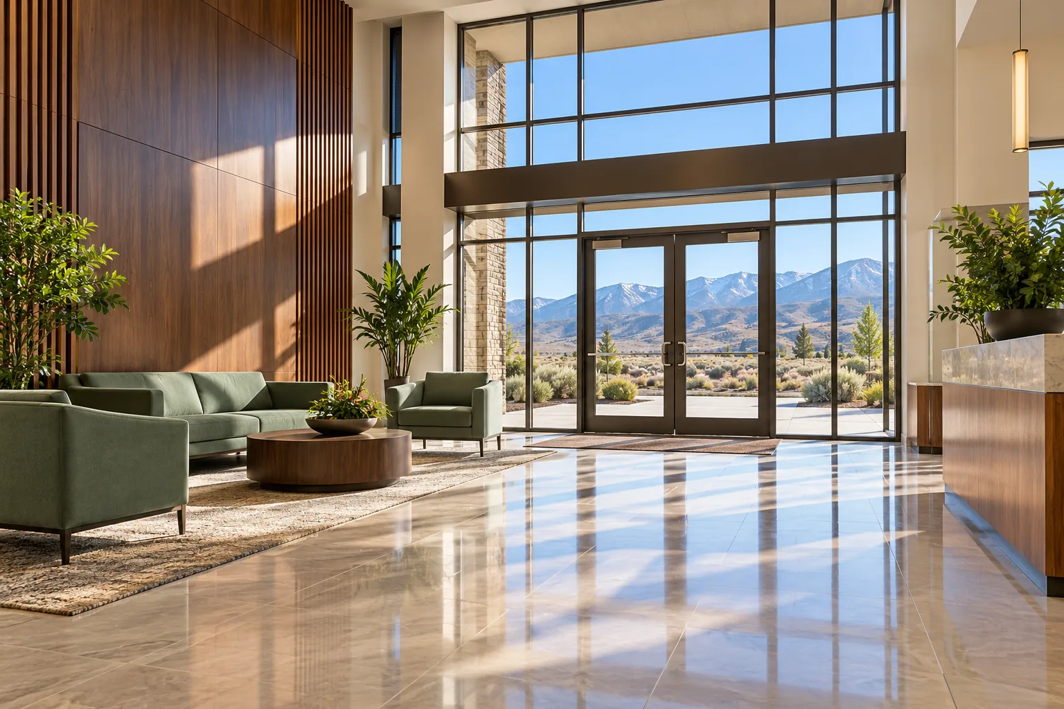 Commercial building lobby in Carson City