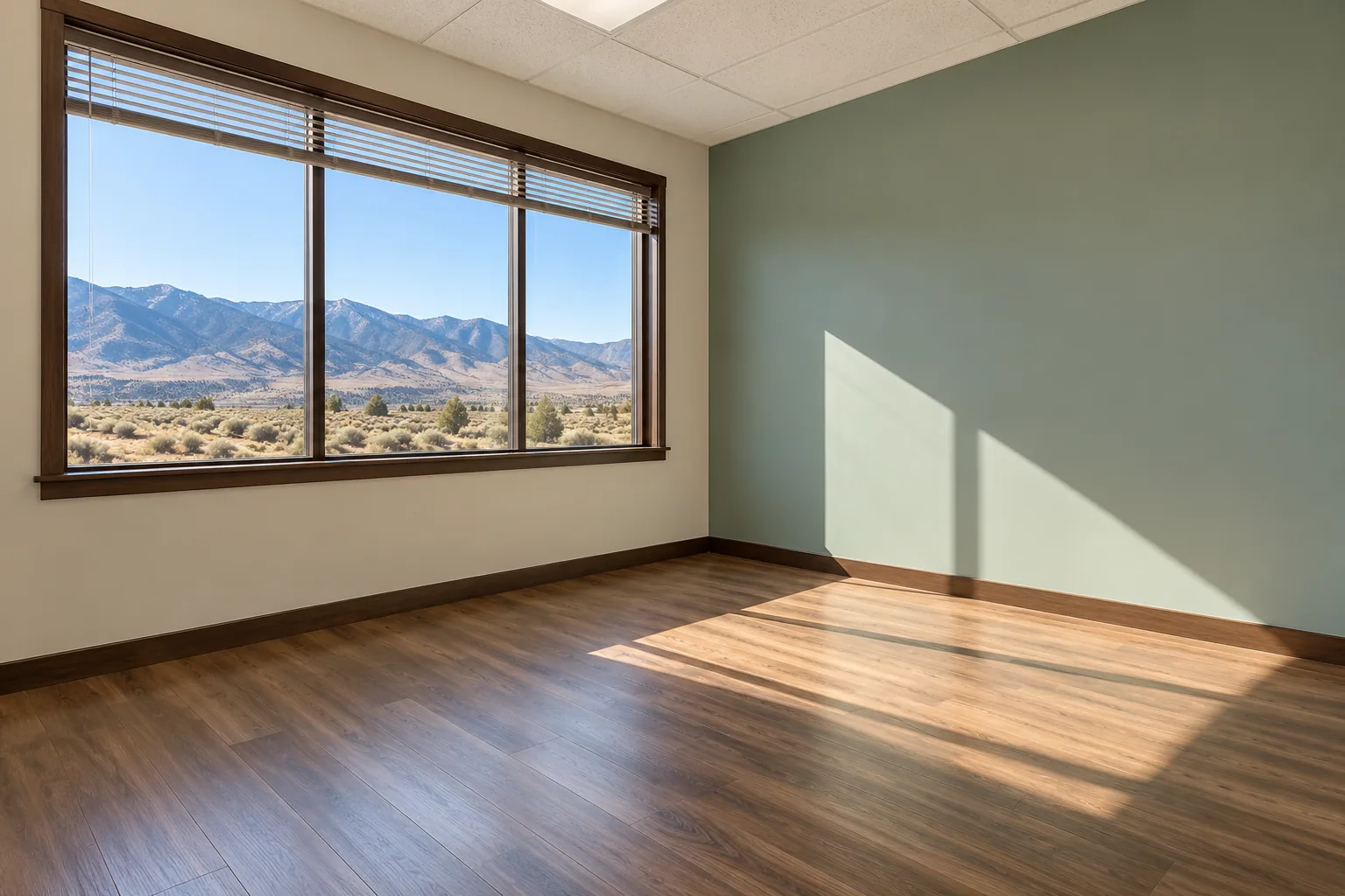 Vacant office suite cleaned for the next tenant